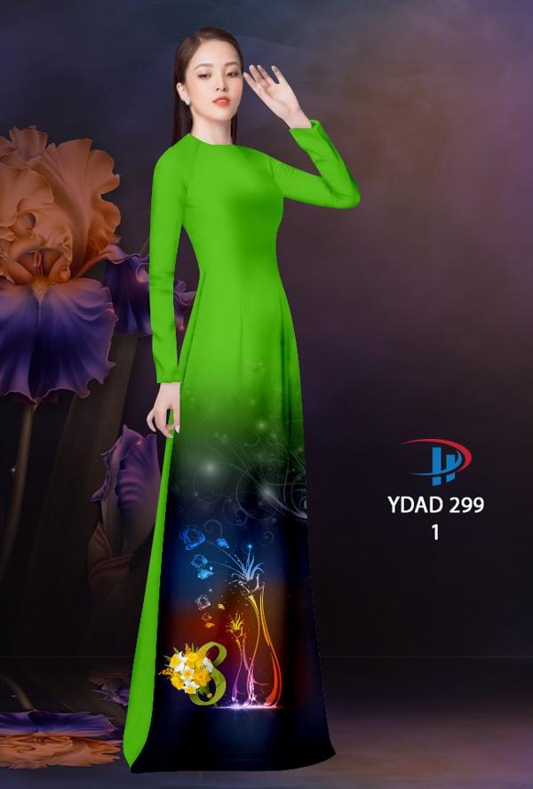 Vải Áo Dài Hoa In 3D AD YDAD299 2